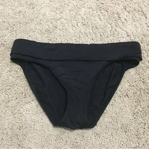 Skye Swimwear black fold over waist bikini bottoms size small